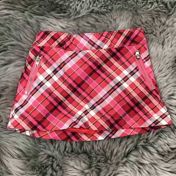 Toughskins | Girl's Skirt | Red & Pink Plaid | 12 M - Picture 1 of 4